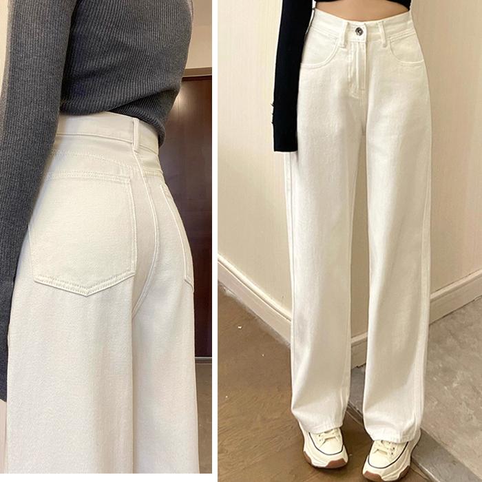 storelly99 Celana wanita jeans jeans putih Celana jeans wanita jeans cream celana boyfriend wanita C