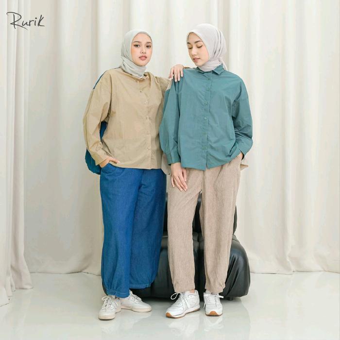 [RURIK] DENIA SHIRT ATASAN KEMEJA WANITA Panjang Oversize