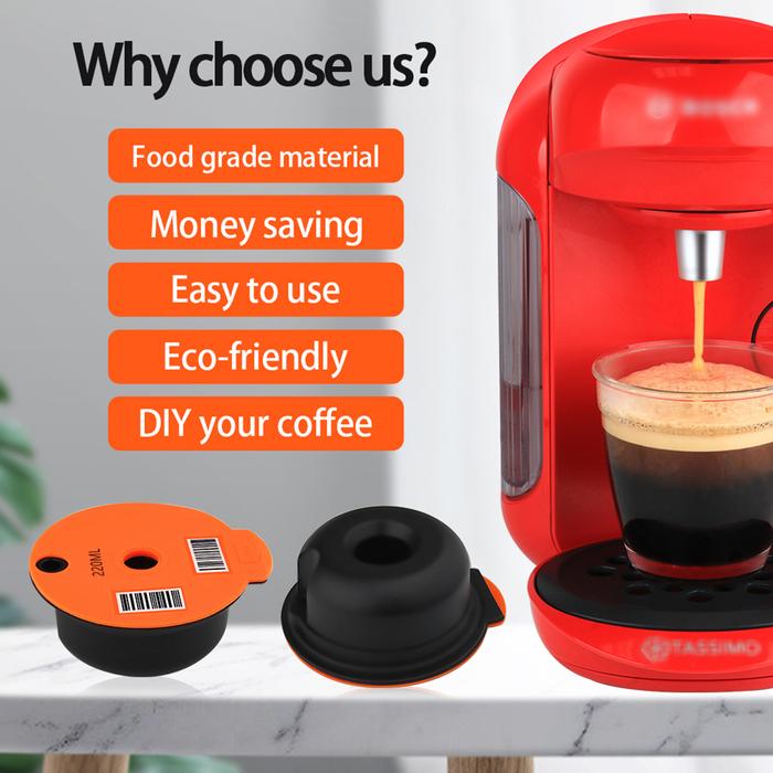 60/180 ml Refillable Coffee Capsules for Bosch-s Tassimo Kitchen