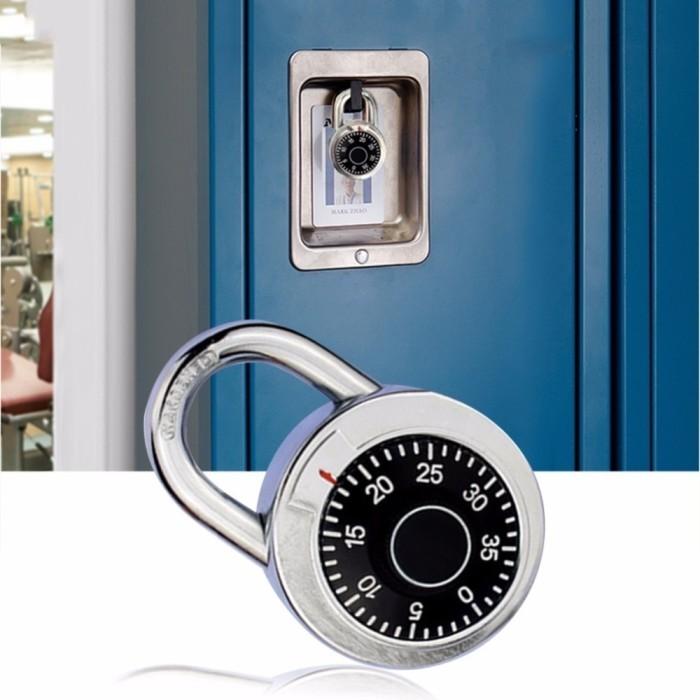 Gembok Brankas Padlock Digit Combination Padlock CH209-Silver Black