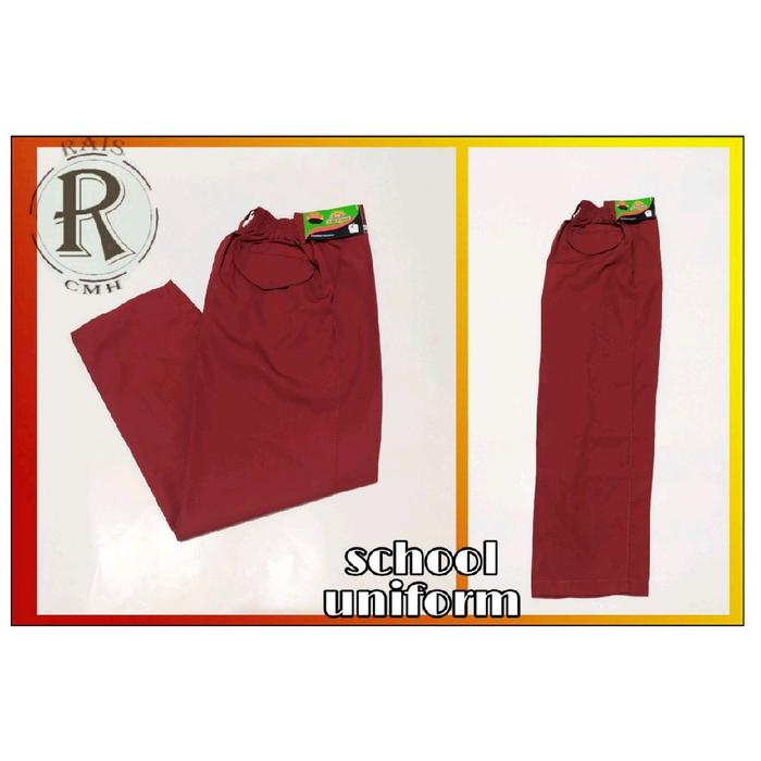 Surya celana sd panjang merah seragam sekolah