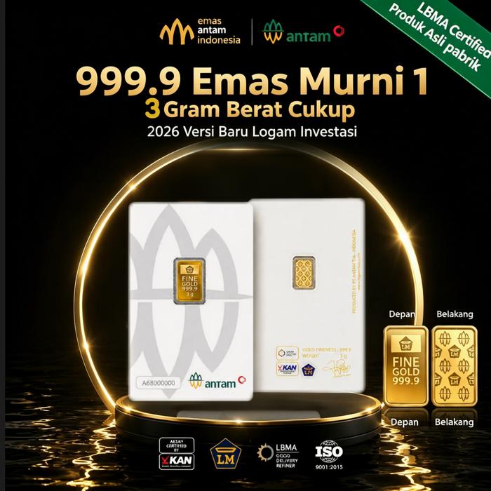 Emas Antam 3 Gram Emas Logam Mulia Antam 3 Gram LM Antam 3 Gram Logam Mulia 3 Gram - 2026