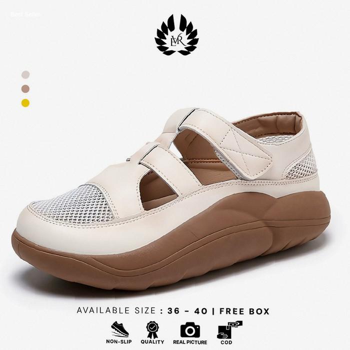 EVR LV0214 Sepatu Sneakers Runner Wanita Slip On Sneaker Korean Style | Kekinian