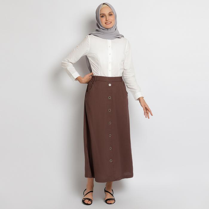 Flamoush Zephir Brown Long Skirt