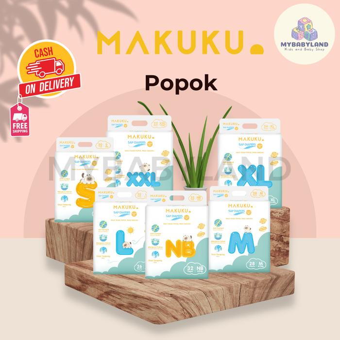 MAKUKU Sap Diapers Comfort Fit | MAKUKU Sap Diapers Comfort Fit Tape NB40 NB32 S30 | MAKUKU Sap Diap