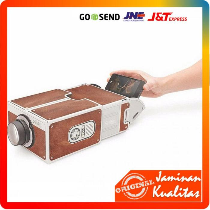 Original Proyektor Smartphone Portabel Cardboard 2.0
