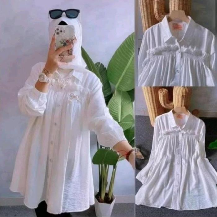 atasan putih polos by winody