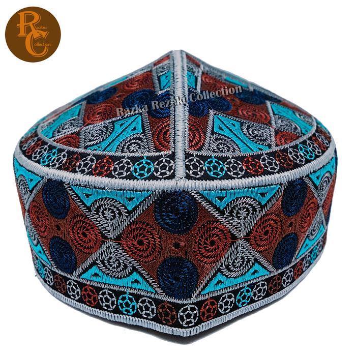 Peci Pakistan Full Bordir Model Terbaru // Peci Solmed Bulat Full Bordir Bahan Super Tebal Dewasa Mu