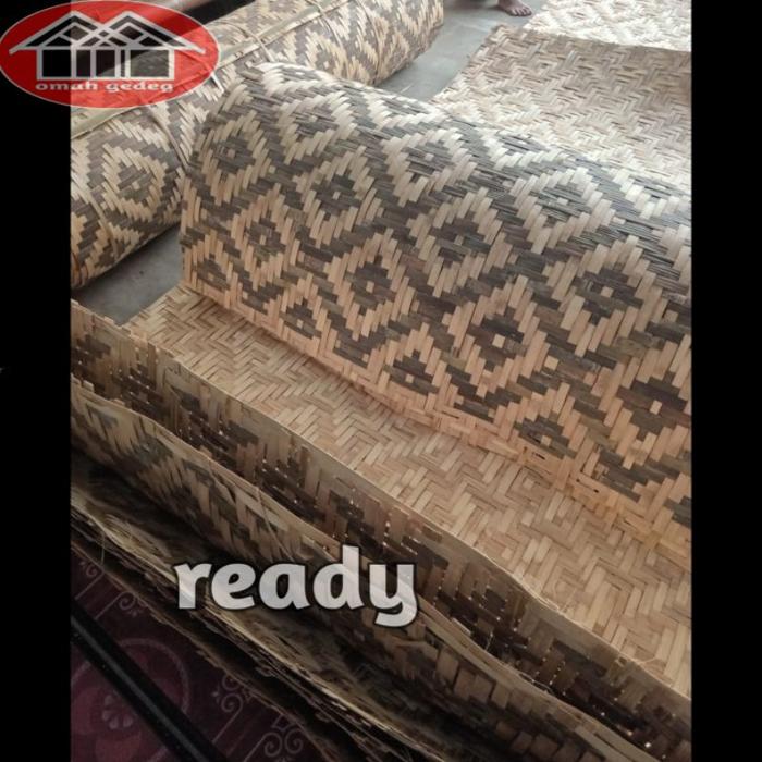READY  STOK!!! anyaman bambu motif/gedeg motif/bilik bambu/gribig/kepang uk 3mX2mu