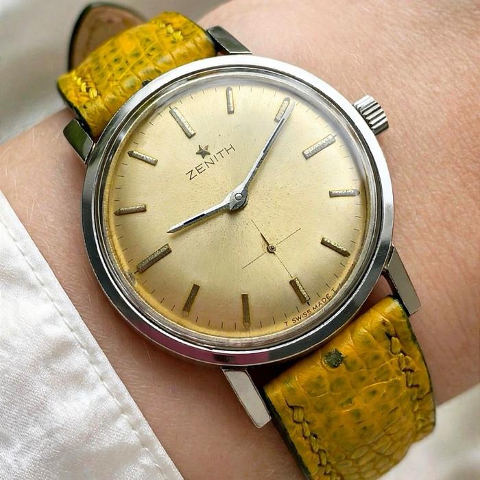 Zenith 1960 with small second no oris omega movado cartier mido tag heuer longines girard breitling 
