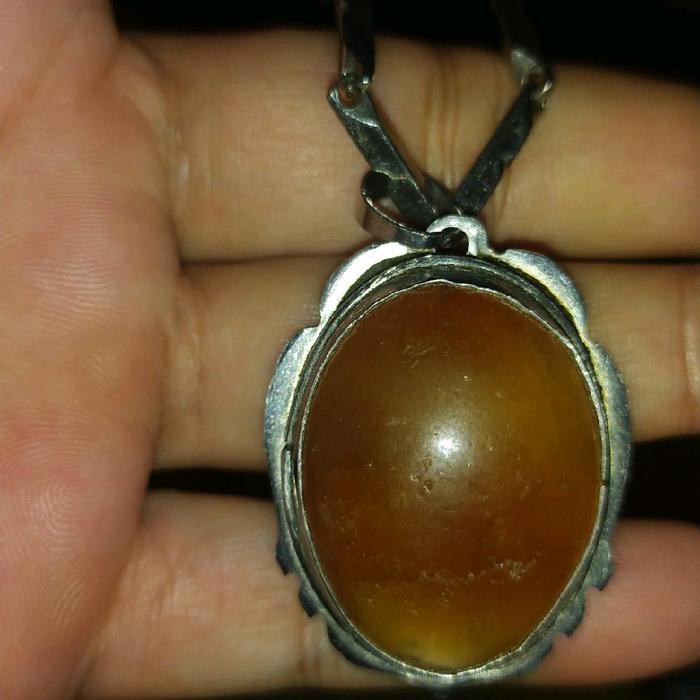 LIONTIN FOSIL MANI GAJAH MADU SUPER KRISTAL NATURAL ALAM ORIGINAL LAMPUNG
