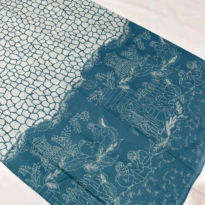 batik cap malam dingin biru