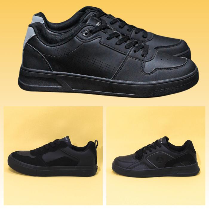 SEPATU SNEAKERS KASUAL AIRWALK FULL BLACK SERIES ORIGINAL BNIB
