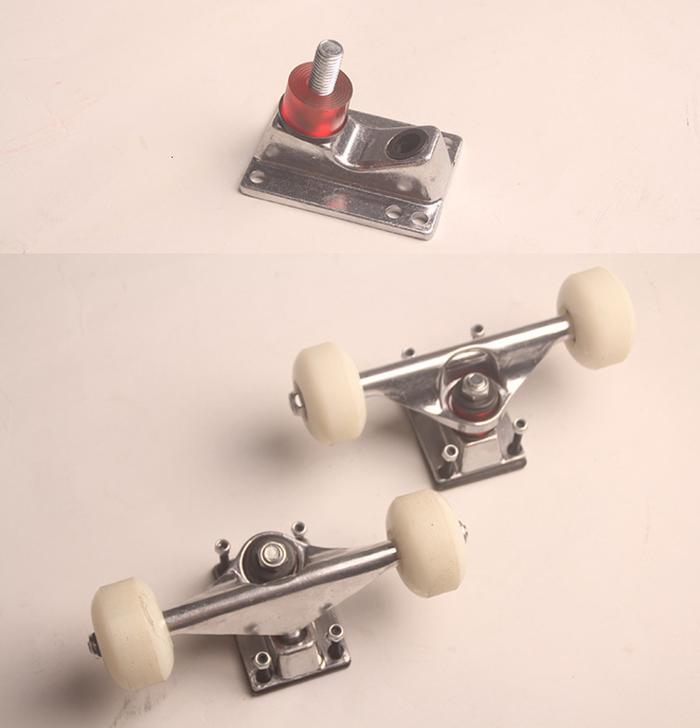 2 Set Skateboard Roda Aluminium Paduan Skateboard Truk Roda Empat