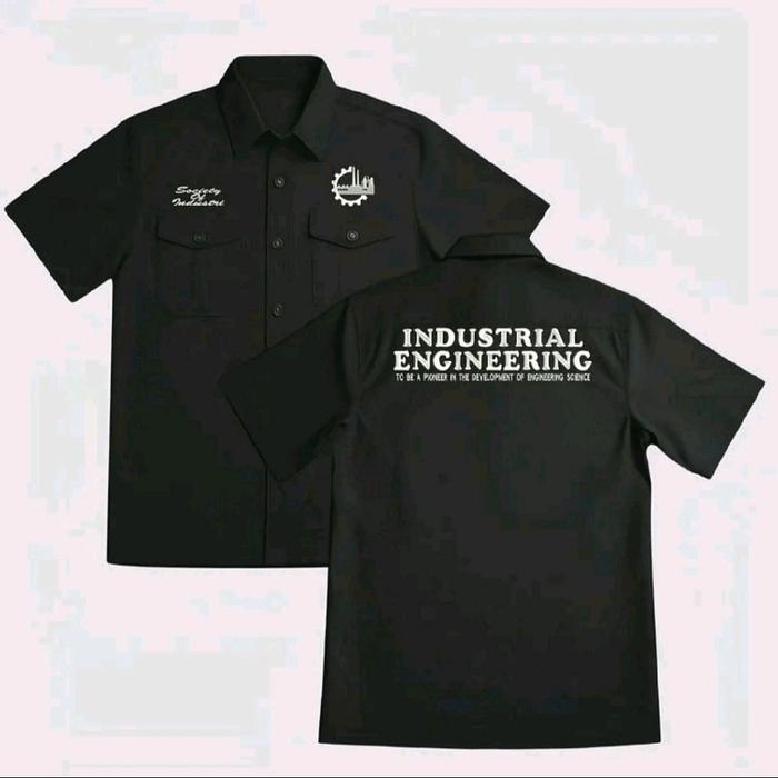 Kemeja kerja workshirt INDUSTRIAL ENGINEERING bordir komputer