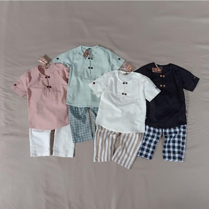FIKAR SET Kids- Setelan Anak katun n Koko Anak Kurta Aqiqah couple