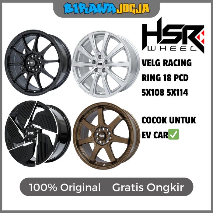 pelek mobil listrik, Velg racing HSR Ring 18 pcd 5x108 5x114 untuk Jaecoo J5, Omoda E5 Chery Tiggo 8