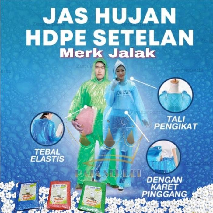 JAS HUJAN PLASTIK WARNA HDPE / HDPE JAKET CELANA Merk JALAK