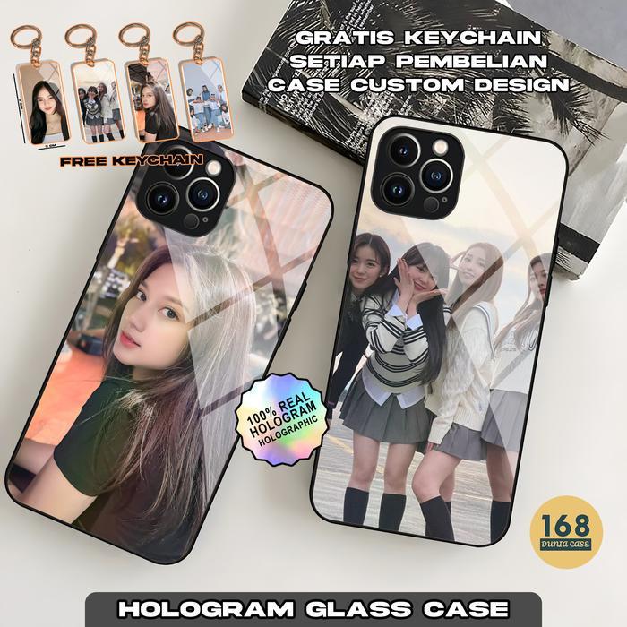 Casing Glass Kaca Custom Foto Sendiri for Iphone Samsung Vivo Infinix Xiaomi Softcase Handphone Prem