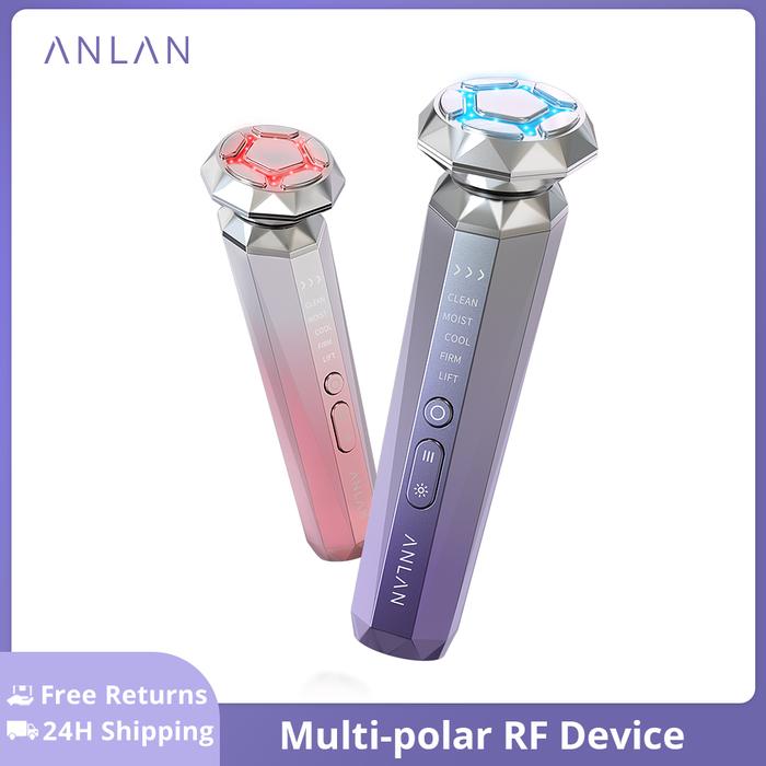 ANLAN RF pemijat wajah EMS, alat kecantikan perawatan kulit RF panas
