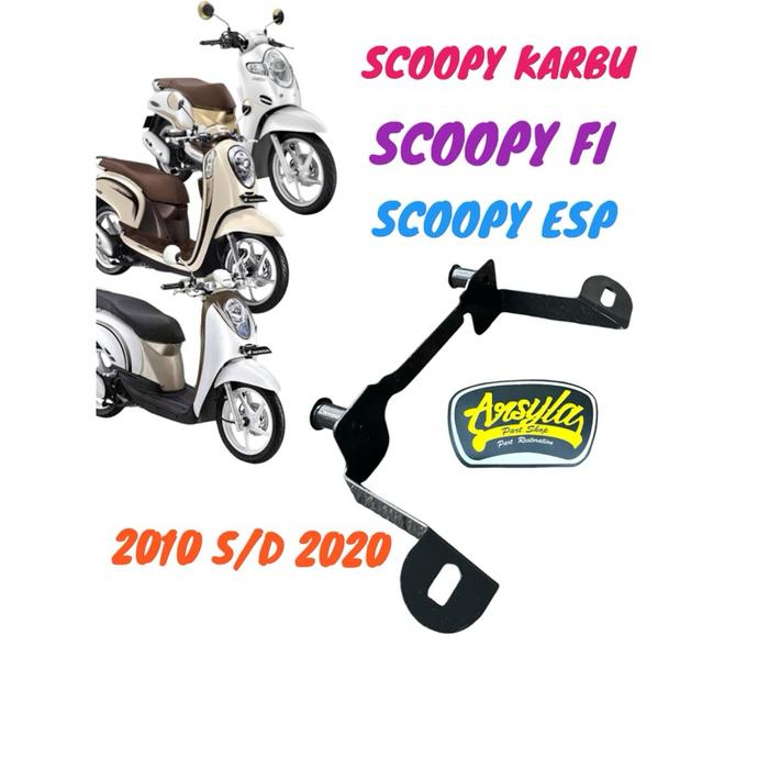 Promo Murah dudukan plat nomor nomer depan Honda Scoopy karbu Scoopy fi Scoopy esp 2010 sampai 2020