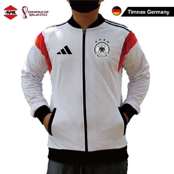 Jaket tracktop bola impor timnas Jerman Germany edisi piala dunia 2026 logo dan Apparel full sablon 