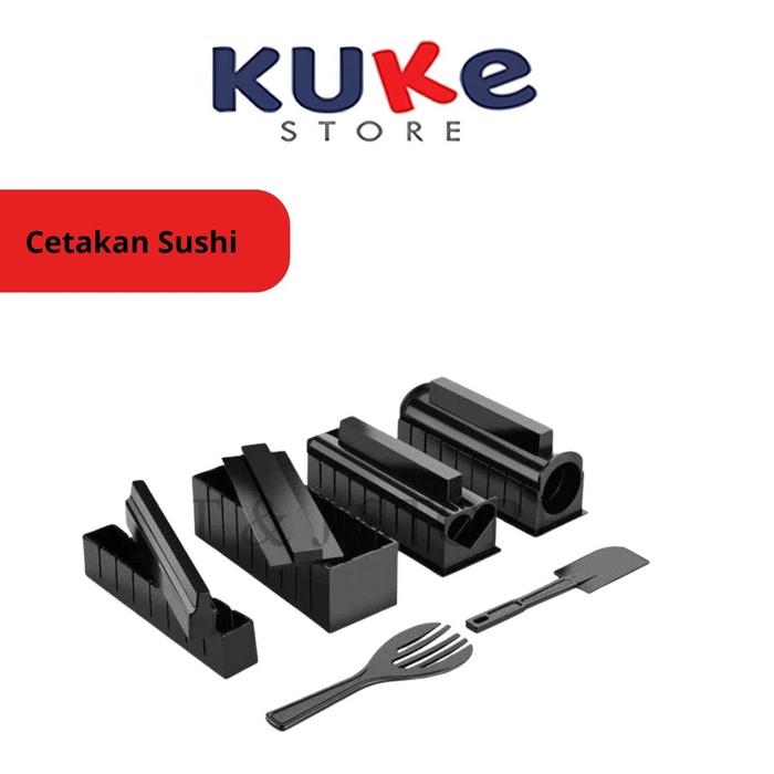 Sushi Maker Set 11In1 Alat Gulung Cetakan Pembuat Bento Makanan Jepang Kimbab Nasi Nori Lengkap Unik