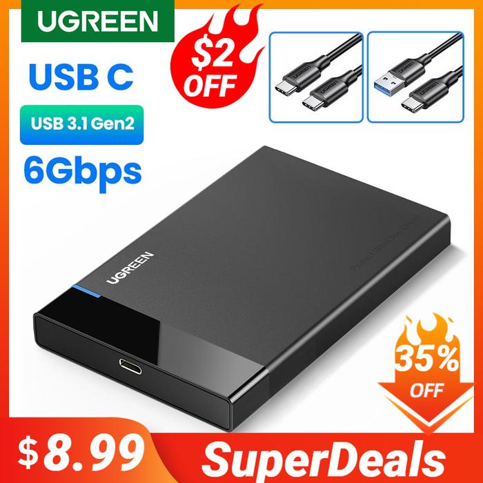 UGREEN HDD Case 2.5 SATA to USB 3.0 Adapter Hard Drive Enclosure for