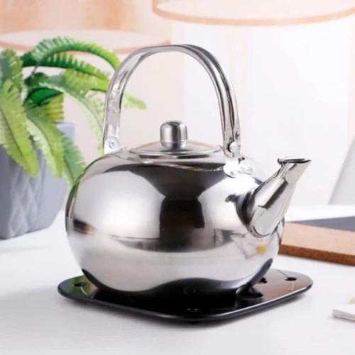 Teko Stainless Bulat Tea Pot Air Panas Teh Kapasitas Banyak