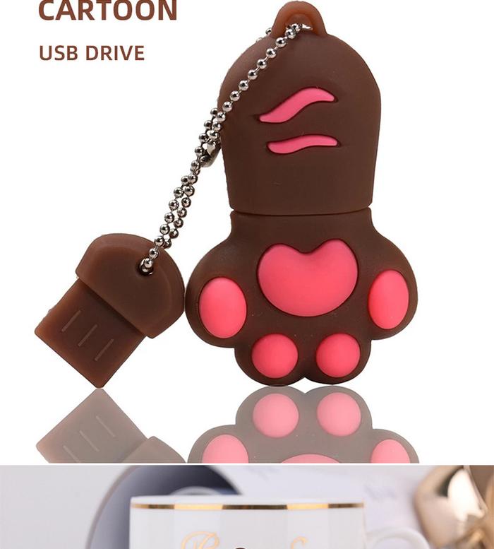 64G Cartoon U Disk Cute Cartoon Cat Claw U Disk Creative Personalized