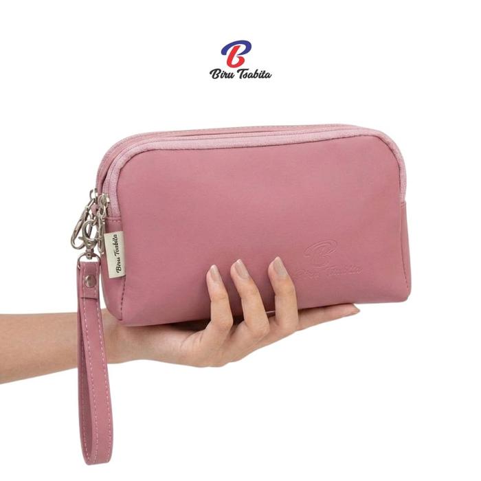 BIRU TSABITA | ELIZA R2 DOMPET WANITA 2 RUANG Dompet Multifungsi Muat Banyak, Pouch Make Up & Skinca