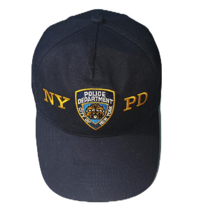 Topi Polisi NYPD Cap - Warna Hitam dengan Logo Police Department City of New York