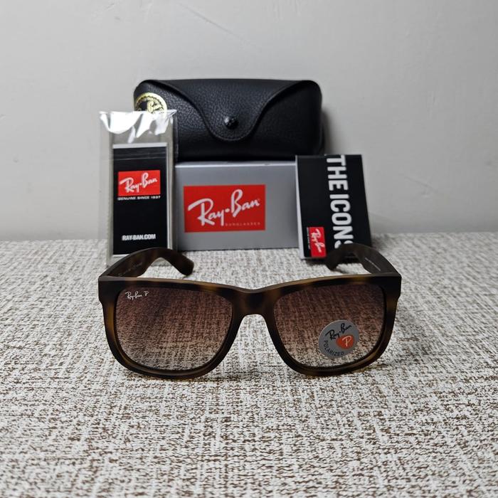 Kacamata RayBan Justin RB4165 865/T5 Matte Tortoise 54mm Polarized Original
