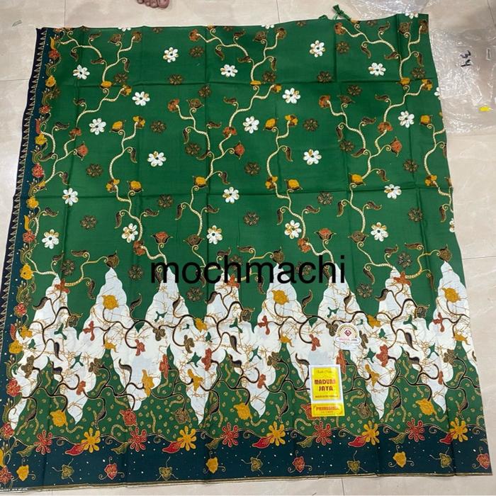 Kain Panjang Jarik Batik Sewek Madura Jaya motif bunga motif primisima warna hijau unggul jaya bisa 