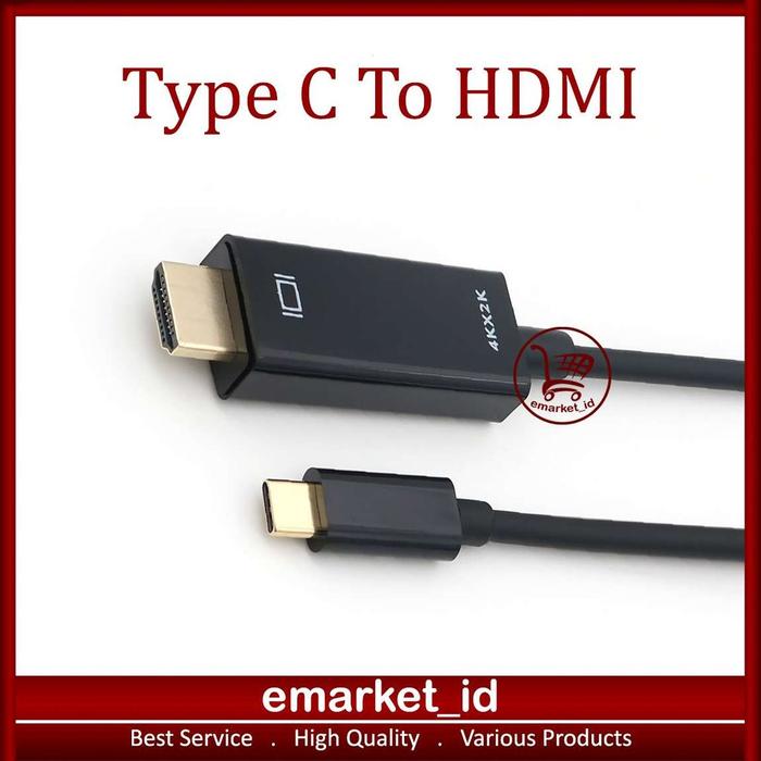 EM Kabel USB Type C To HDMI 4K AA80x / Adapter UHD Converter HP Ke TV / Proyektor