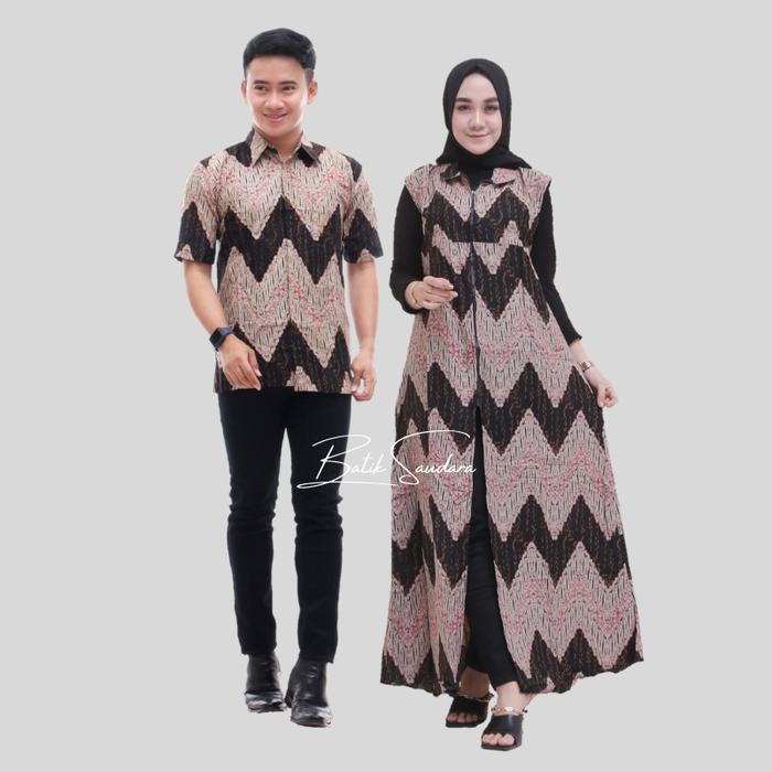 Promo Batik Saudara Outer Panjang Risleting Depan Terbaru Kardigan Batik Wanita Cardigan Jumbo Big S