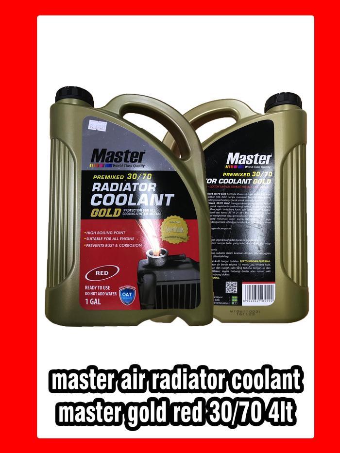 Master Air Radiator Coolant Master Gold Red 30/70 4 Lt -67825- -Gratisongkir