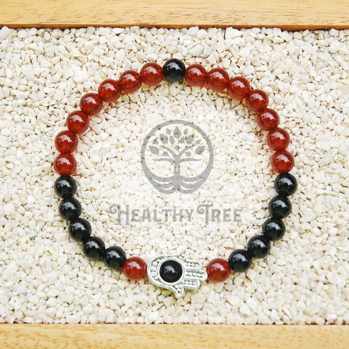 Gelang Batu Kristal Hamsa Hand 6mm NATURAL STONE