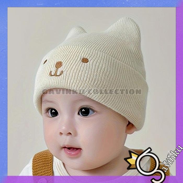 PREMIUM Topi Bayi Laki Laki Perempuan Newborn Kupluk Anak Cattes Usia 0 6 12 Bulan 1 2 3 4 5 Tahun G