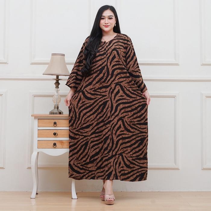 Daster Gamis Super Jumbo Tangan Lengan 7/8 Big Size LD 130 Kain Rayon Premium Great A Model Kekinian