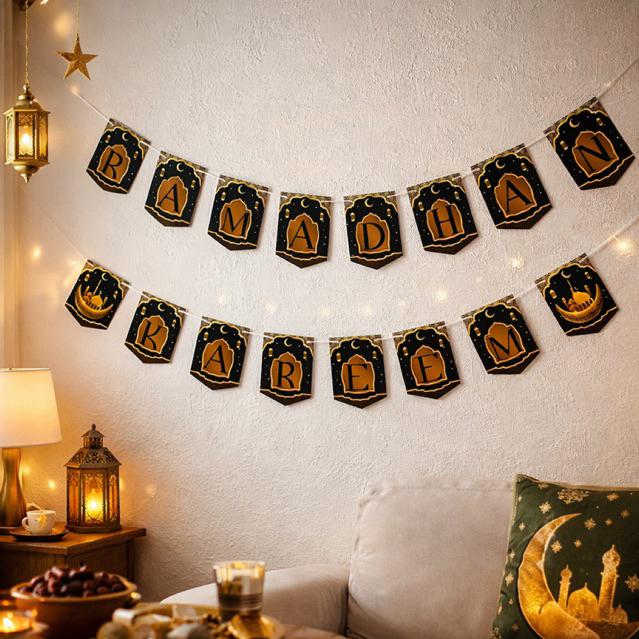 Safitiri Banner Ramadhan Kareem / Banner Ramadan Mubarak / Banner Idul Fitri