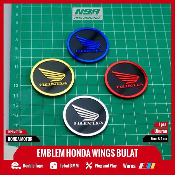 NSA Emblem Honda Stiker Honda TImbul 3D Honda Wings Logo Honda 2pcs Honda Wings Bulat Logo Cbr Honda