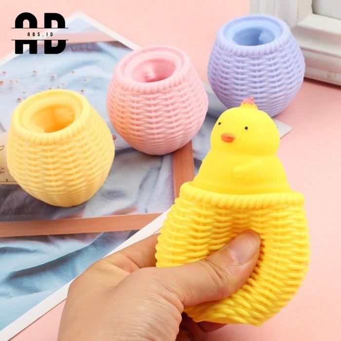 ABS - Mainan Squishy Keranjang Ayam Pop it Silicone Pencet Lentur Aman