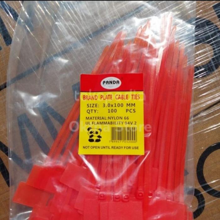 Kabel ties label nylon marker 1 Pack warna MERAH ONLY label tie maker
