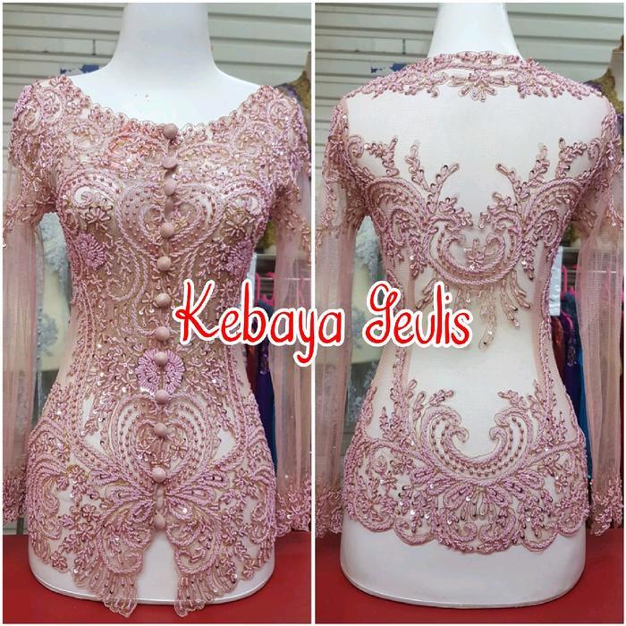Atasan kebaya pesta kebaya abege kebaya wisuda modern full payet model kerah sabrina free longtorso 