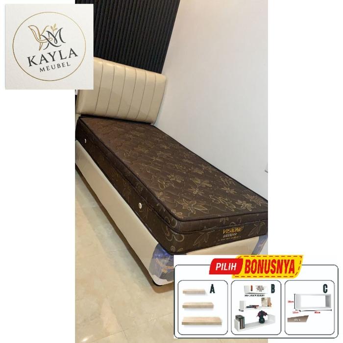 Springbed set ukuran 120/140/160/180 minimalis elegant matras springbed divan minimalis