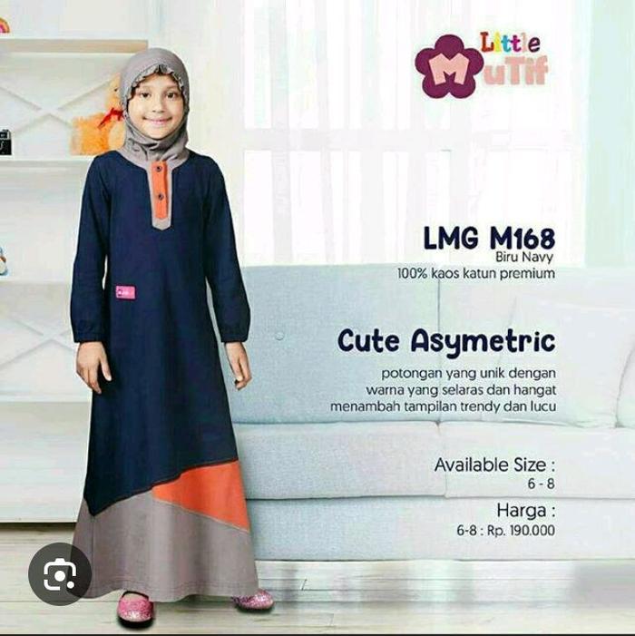 GAMIS ANAK MUTIF LMG 169 BIRU NAVY SIMPEL