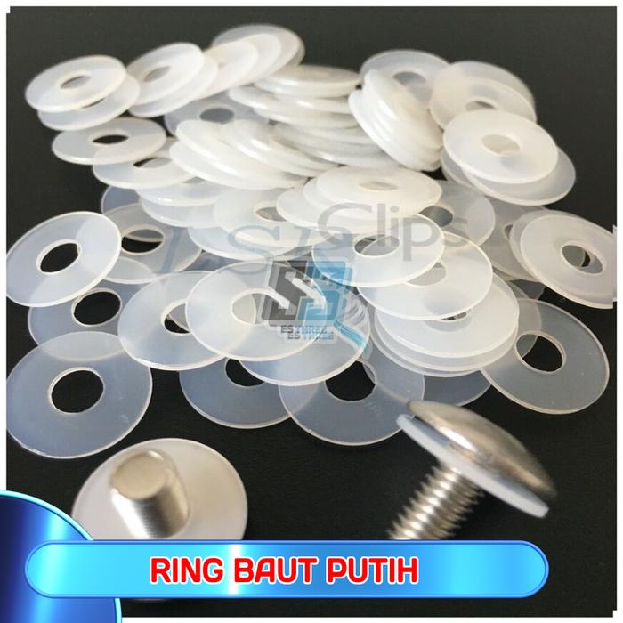 Ring Baut O Plastik Washer Nylon Bening Putih Bodi Body Fairing Whindshiel Whinsil Washer Kecil Nylo