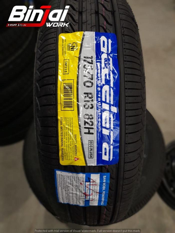 BAN MOBIL MURAH MERK ACCELERA ECO PLUSH 175 70 RING 13 BUKAN DUNLOP