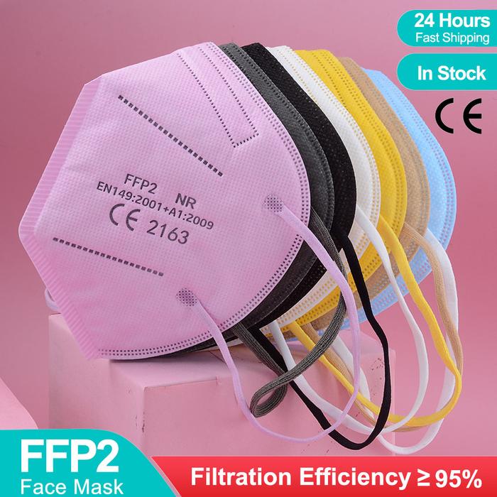 10-100PCS KN95 FaceMasks ffp2mask 5 Layers Mouth Mask Reusable KN95